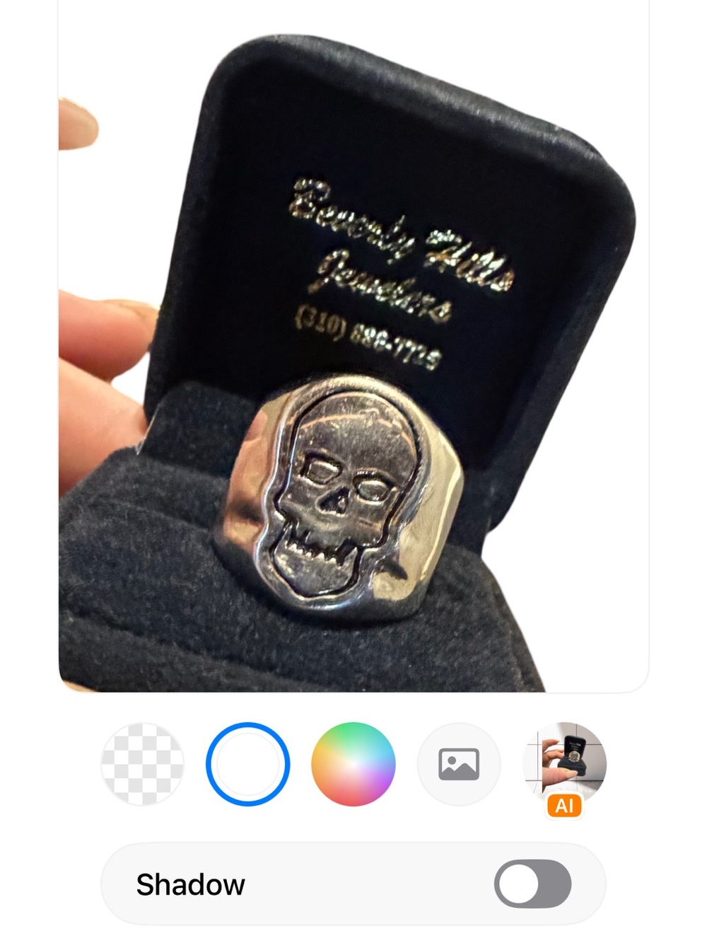 SESH/AKA BONES silver skull ring